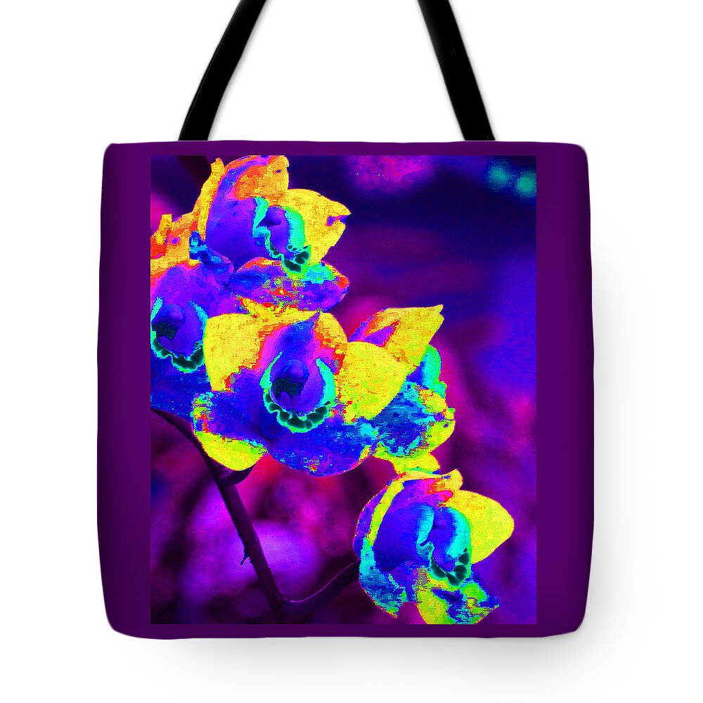 Orchid Tote Bag featuring the photograph Fantasy Orchids 2 by Margaret Saheed
