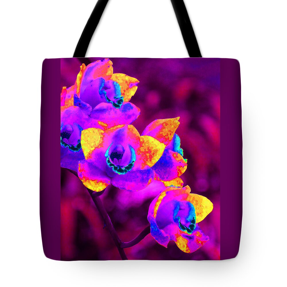Orchid Tote Bag featuring the photograph Fantasy Orchids by Margaret Saheed
