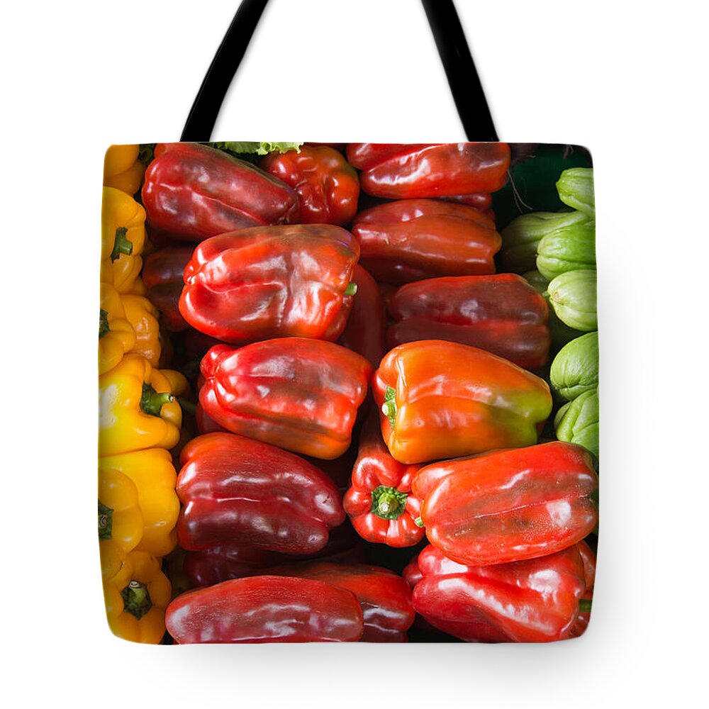 Peppers Tote Bag featuring the photograph Farmer's Market no. 1 by Niels Nielsen