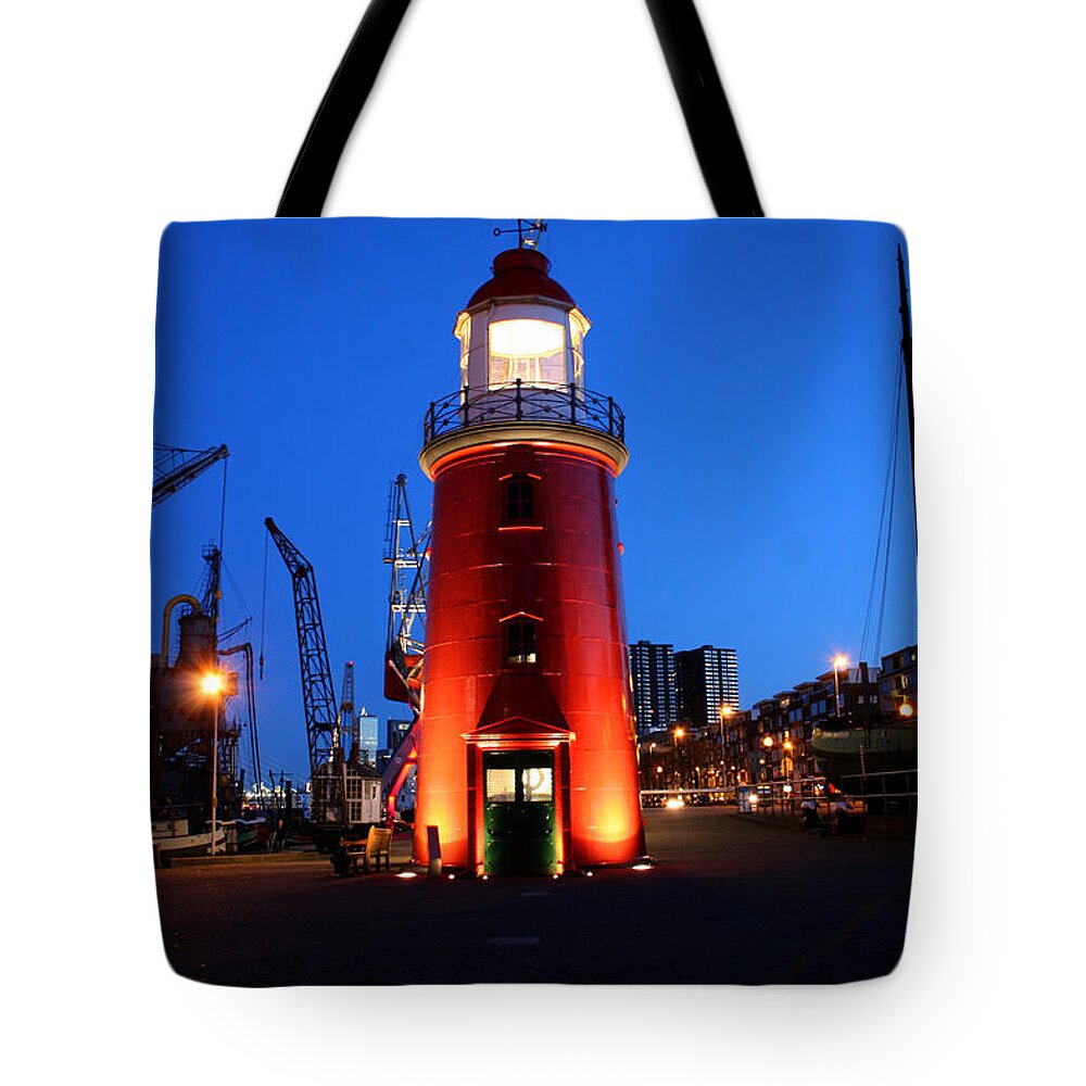 Rotterdam Holland Museum Tote Bag featuring the photograph Faro Museo de Rotterdam Holland by Francisco Pulido