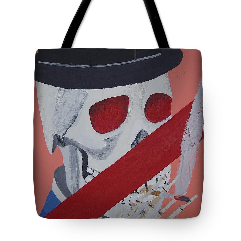 Skull Tote Bag featuring the painting Fatal Attraction by Dean Stephens
