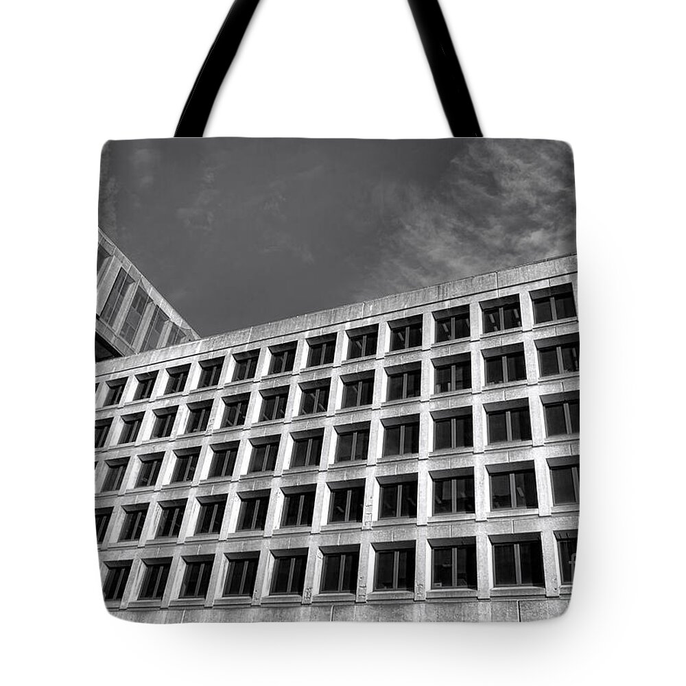 Fbi Tote Bag featuring the photograph FBI Building Side View by Olivier Le Queinec