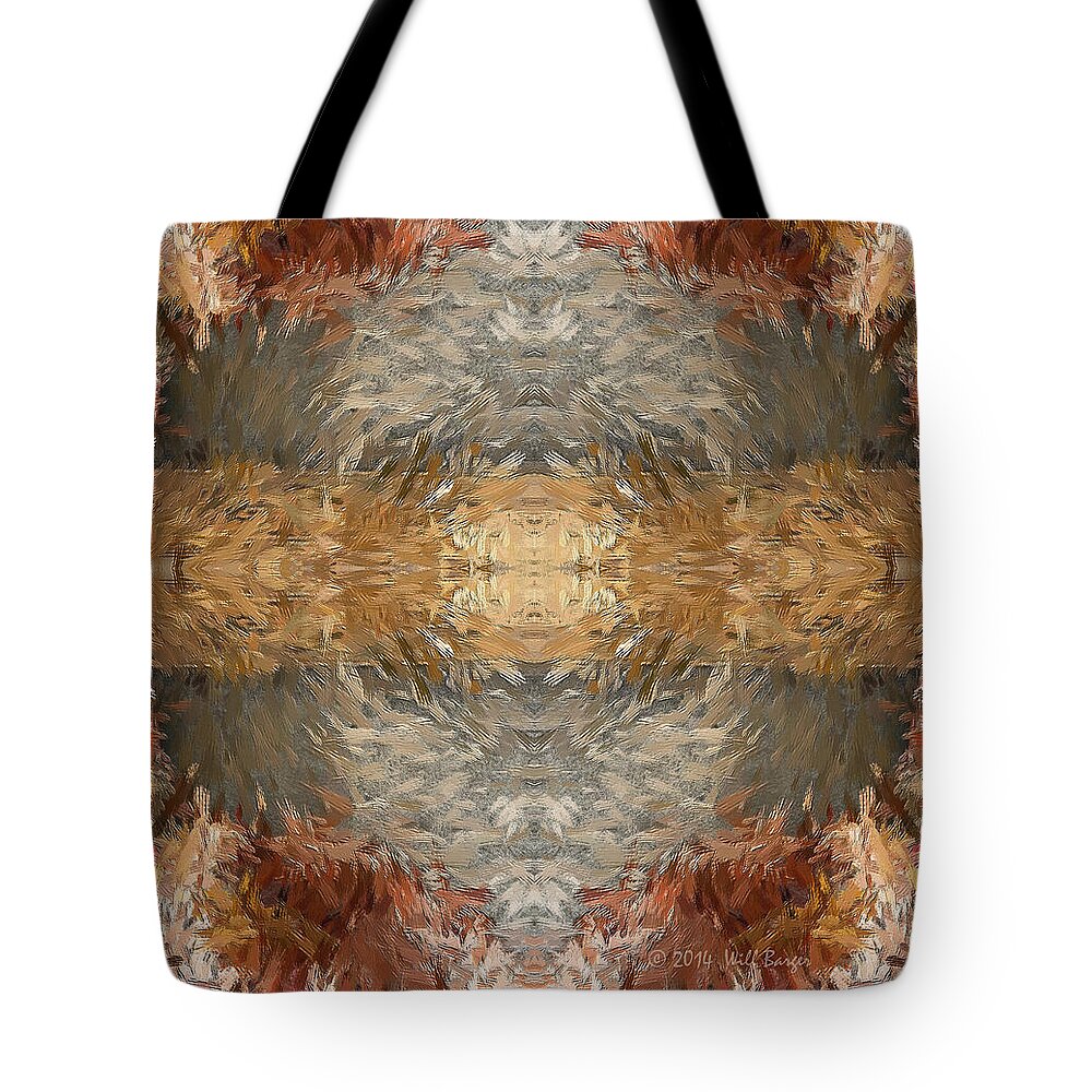 Feather Tote Bag featuring the painting Feathered Jungle - Abstract #22H by Will Barger