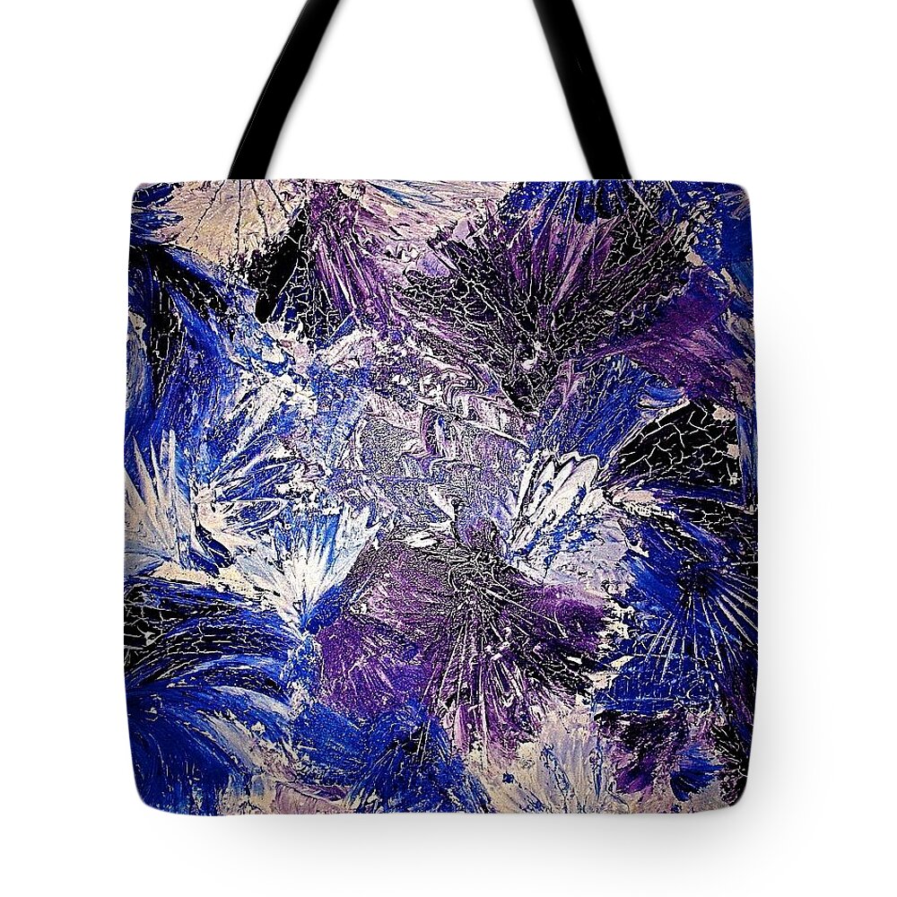 Painting Acrylics Prints Tote Bag featuring the painting Feathers In The Wind by Monique Wegmueller