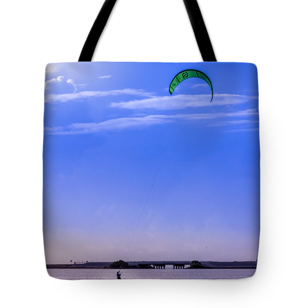 Wind Surfer Tote Bag featuring the photograph Feeling Free by Marvin Spates