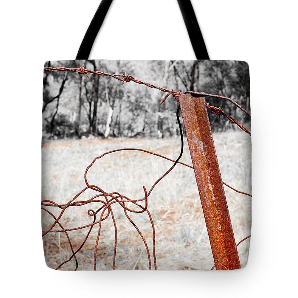Australia Tote Bag featuring the photograph Fence by Steven Ralser