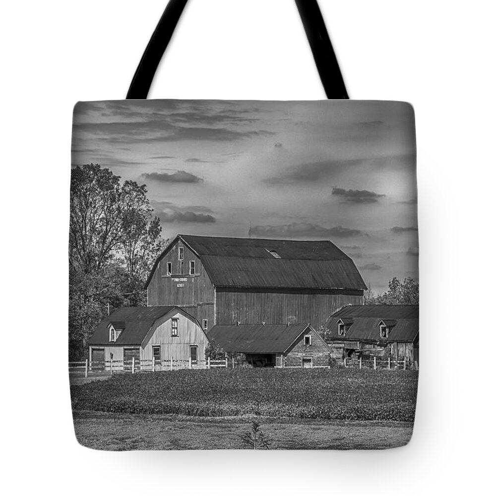 Barn Tote Bag featuring the photograph Fenwick Barn 7K02210b by Guy Whiteley