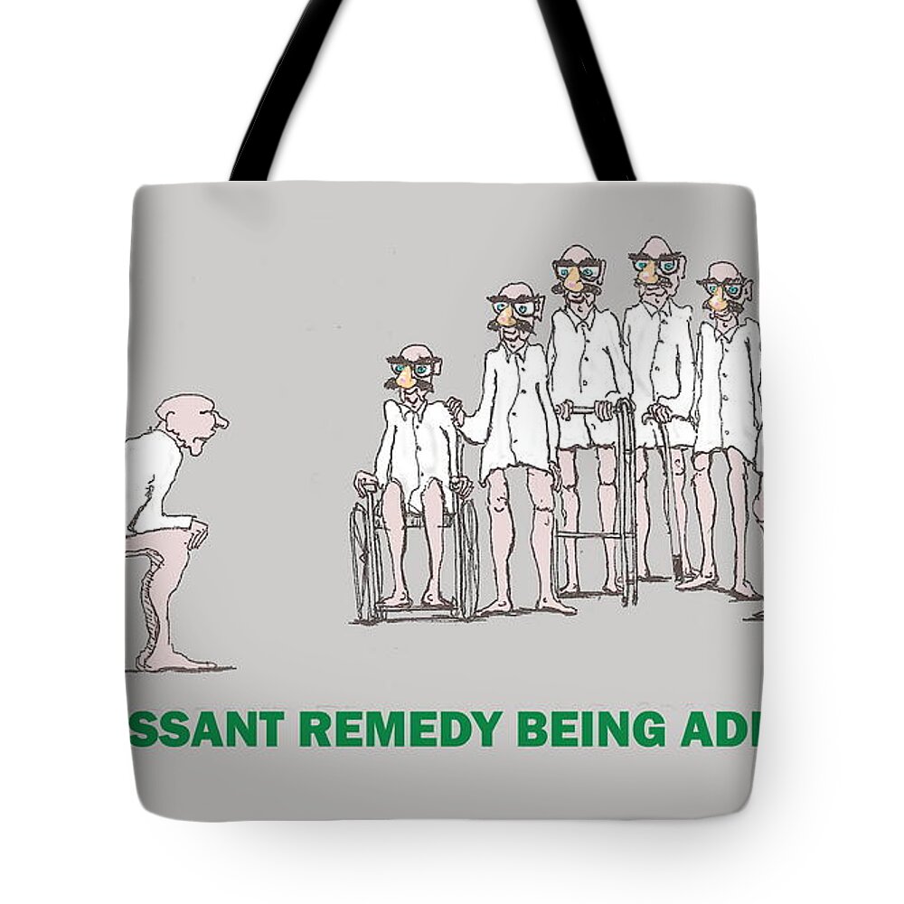  Tote Bag featuring the digital art Feral Coots Alternative Medication II by R Allen Swezey