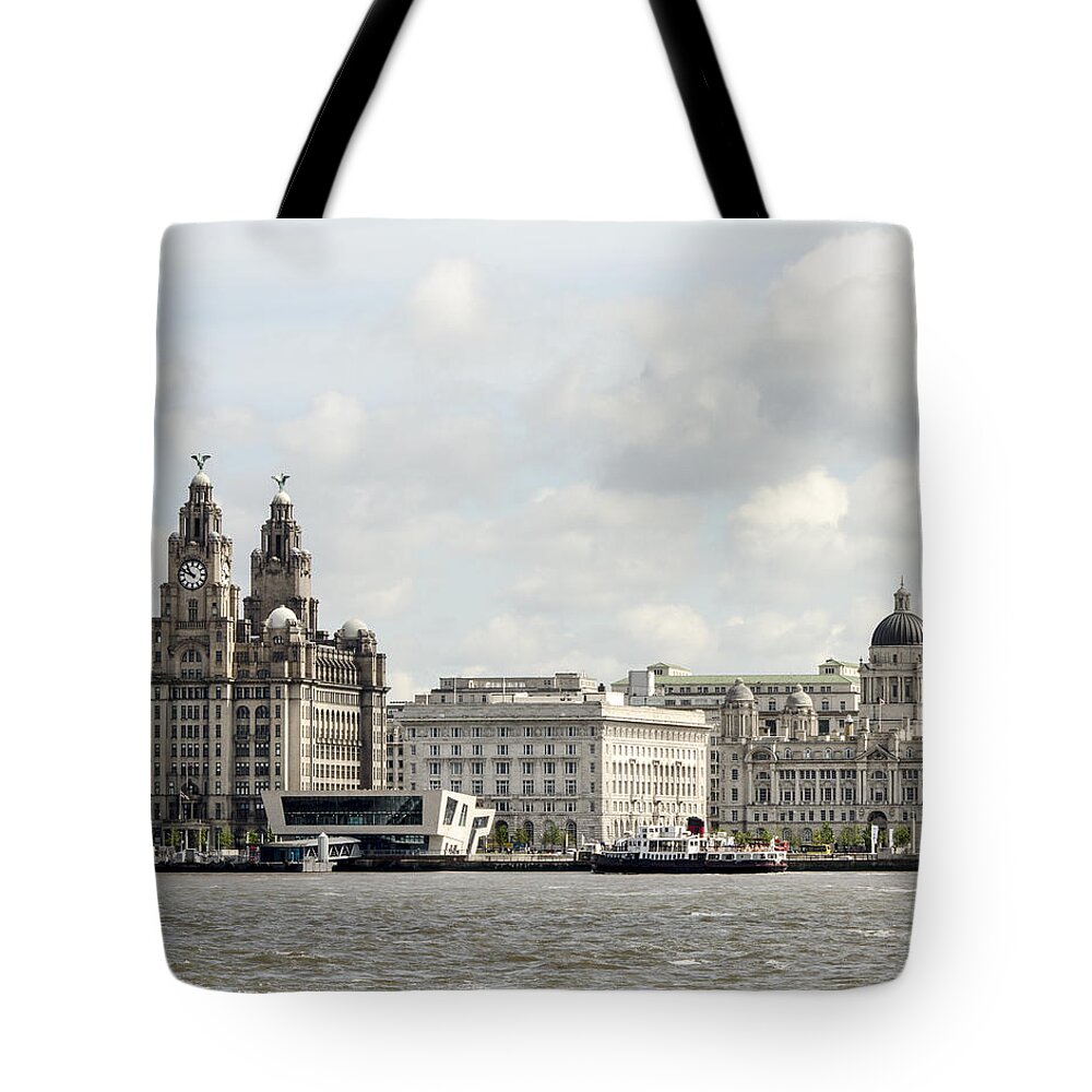 Ferry Tote Bag featuring the photograph Ferry at Liverpool by Spikey Mouse Photography
