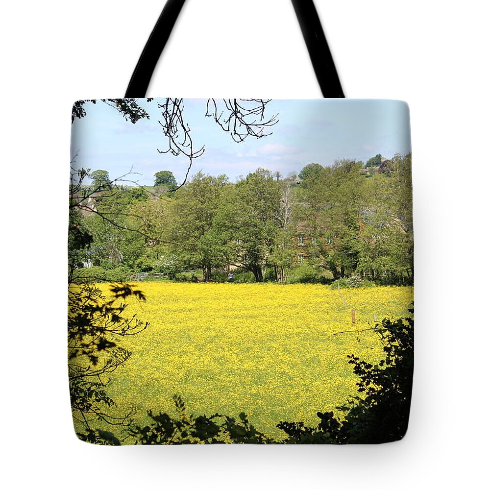 Field Tote Bag featuring the photograph Fields of Gold by Sarah Qua