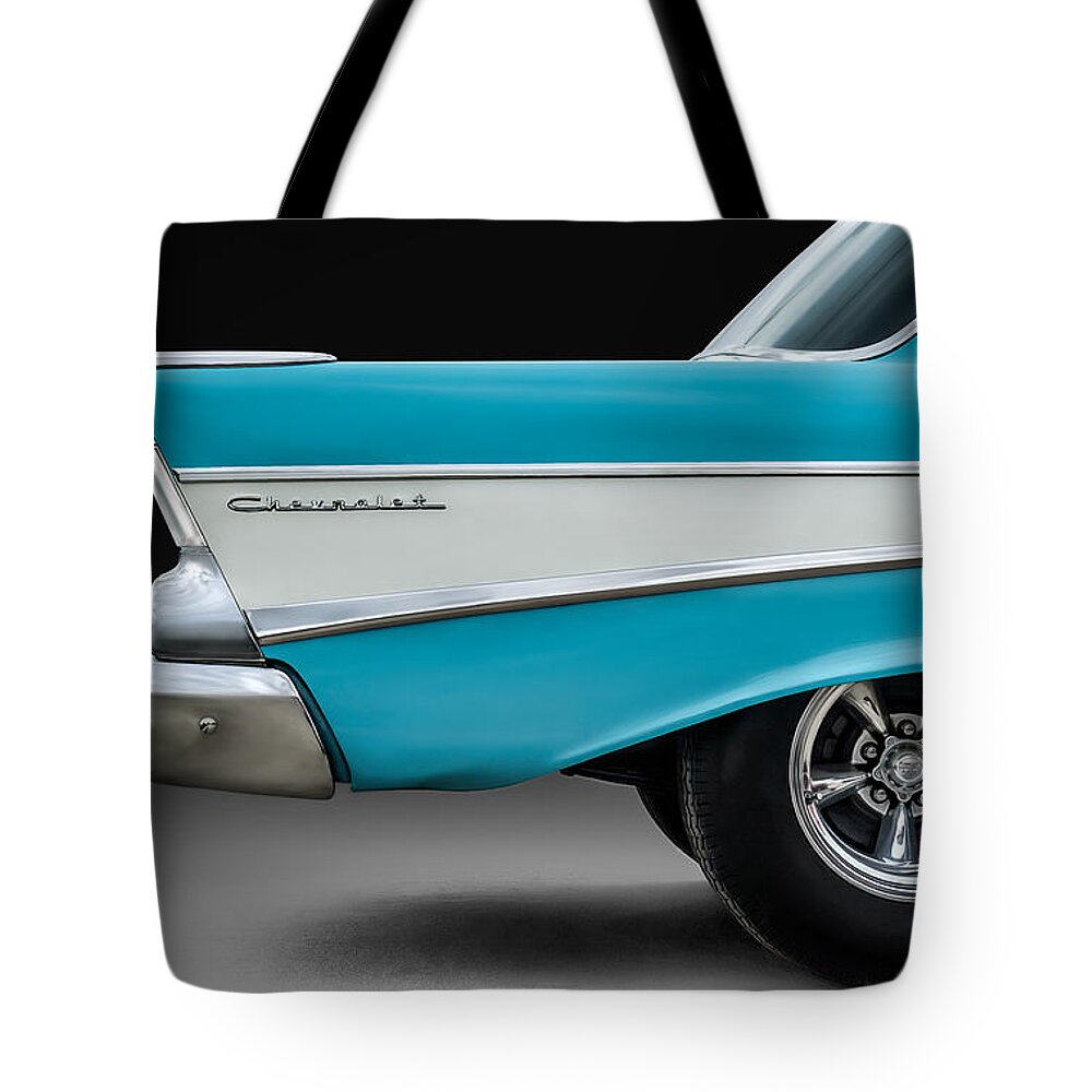 Car Tote Bag featuring the digital art Fifty-Seven by Douglas Pittman