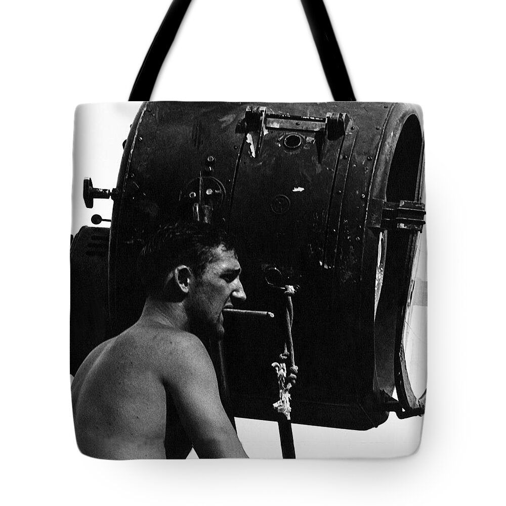 Film Homage Lighting Crew Carbon Arc Light Young Billy Young Old Tucson Arizona 1968 Tote Bag featuring the photograph Film homage lighting crew carbon arc light Young Billy Young Old Tucson Arizona 1968 by David Lee Guss