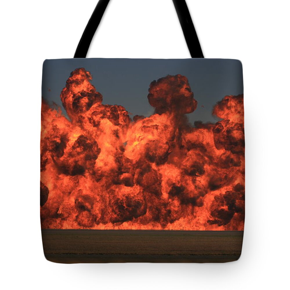 Fire Tote Bag featuring the photograph Final Explosion by Stacy C Bottoms