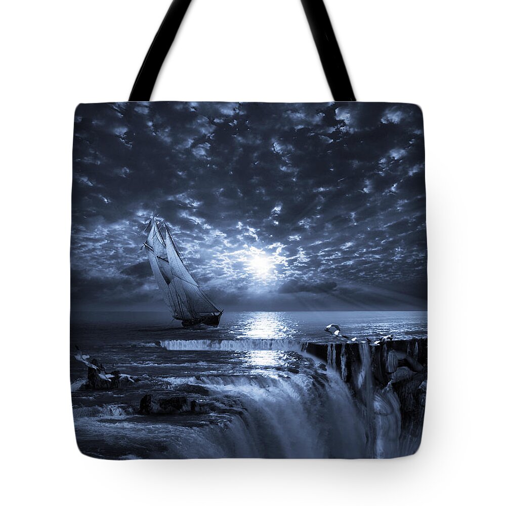 Artwork Tote Bag featuring the digital art Final Frontier Voyager by George Grie
