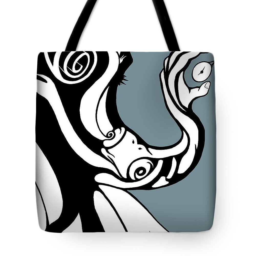 Tree Tote Bag featuring the digital art Finding Time by Craig Tilley