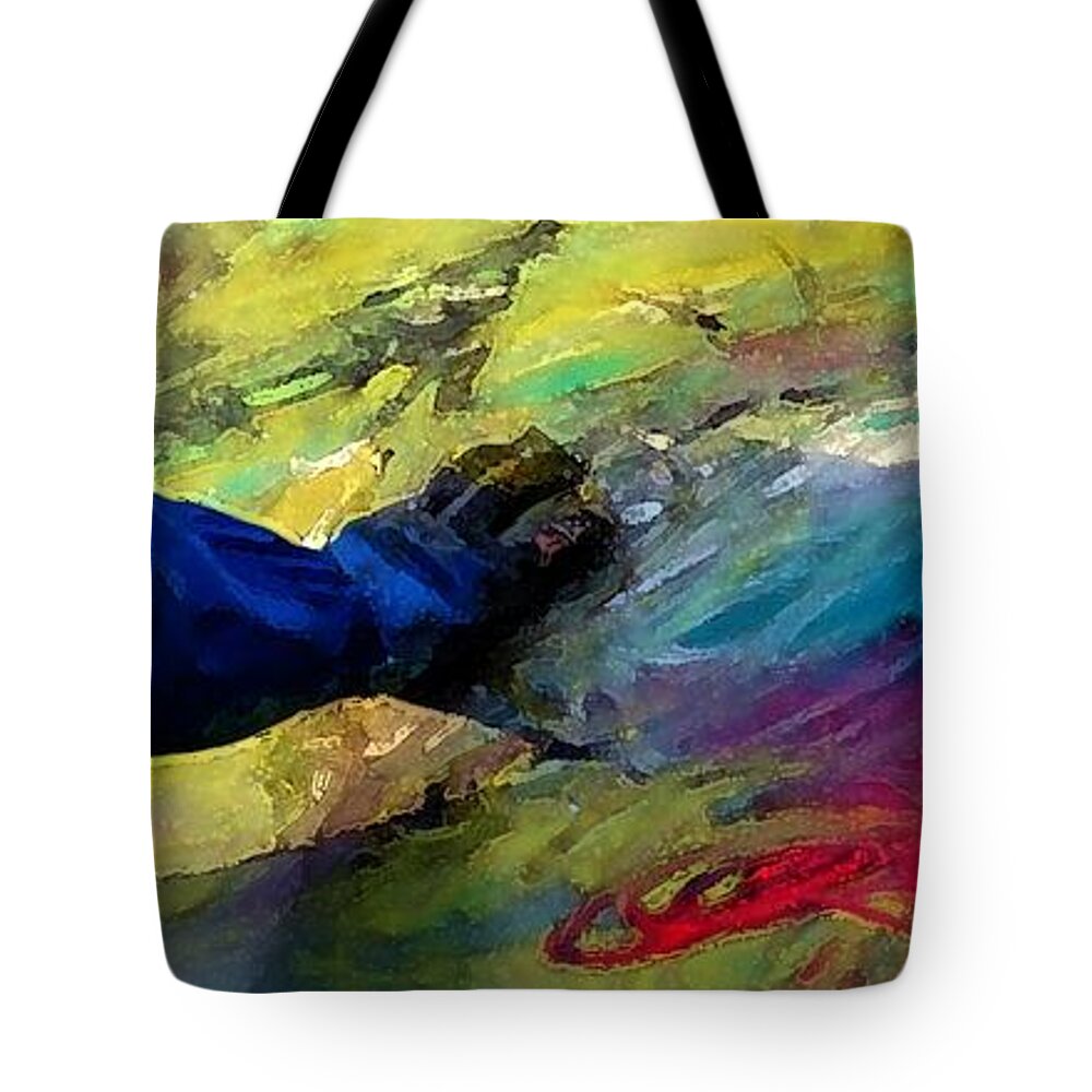 Painting Tote Bag featuring the painting Fingerpainting by Lisa Kaiser