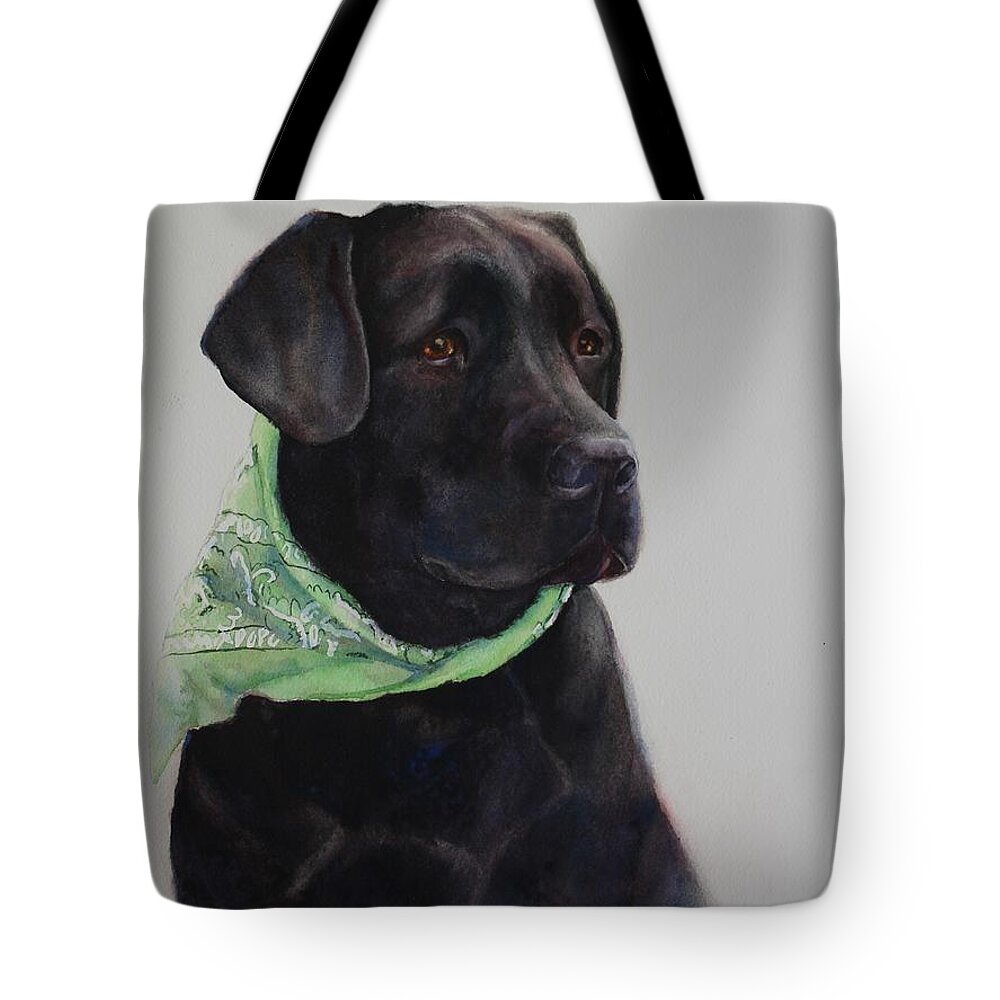 Dog Tote Bag featuring the painting Finnegan by Ruth Kamenev