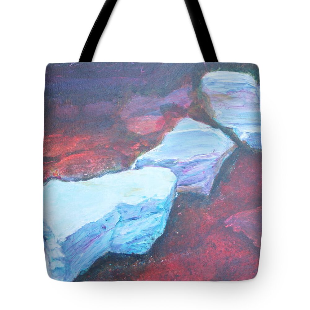 Garden Tote Bag featuring the painting Fire and Ice by Madeleine Arnett
