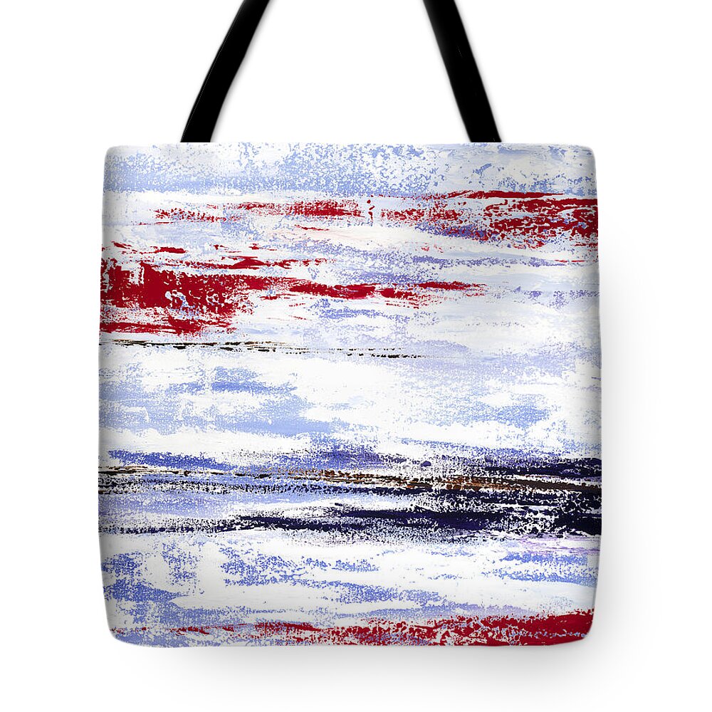 Abstract Tote Bag featuring the painting I C Red by Tamara Nelson