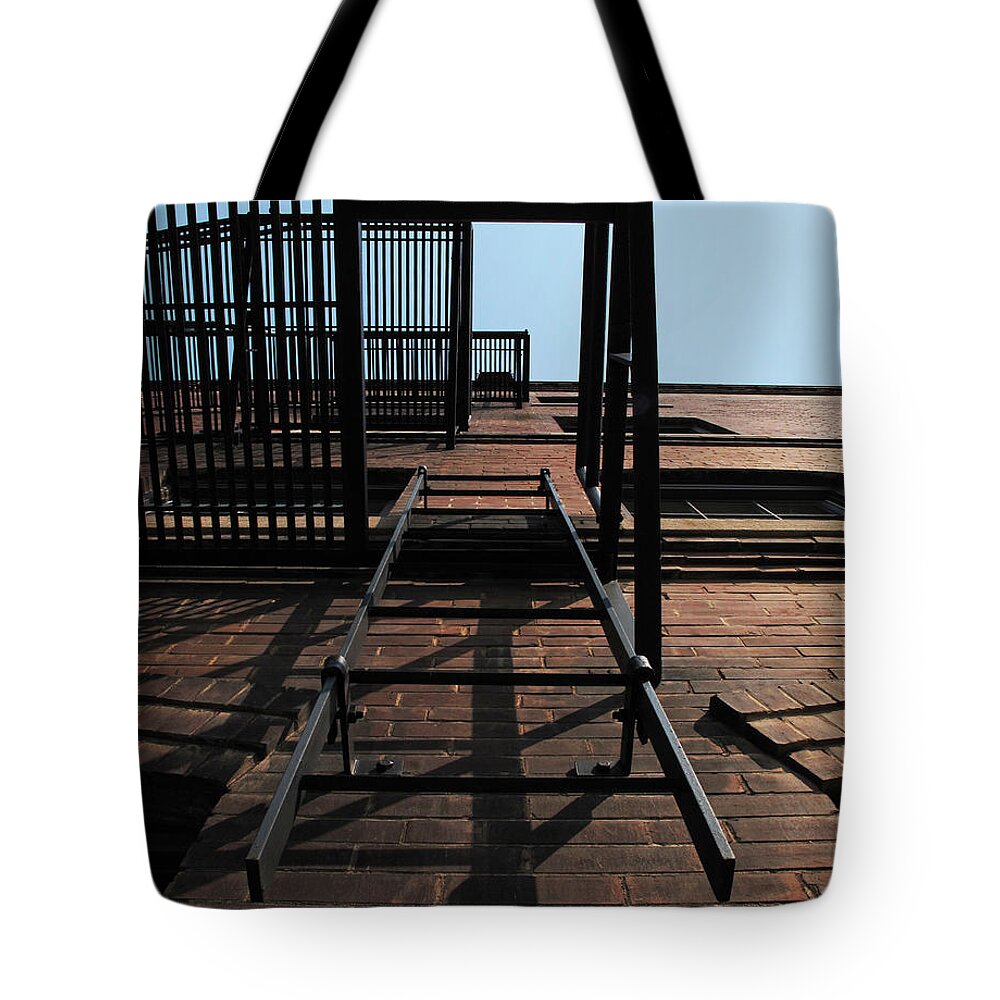 Fire Escape Tote Bag featuring the photograph Fire Escape by Don Spenner