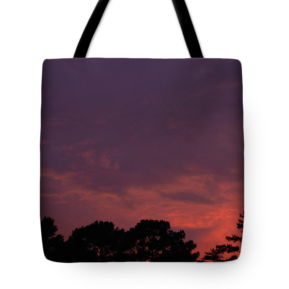 Sunset Tote Bag featuring the photograph Fire in the Sky by Kenny Glover