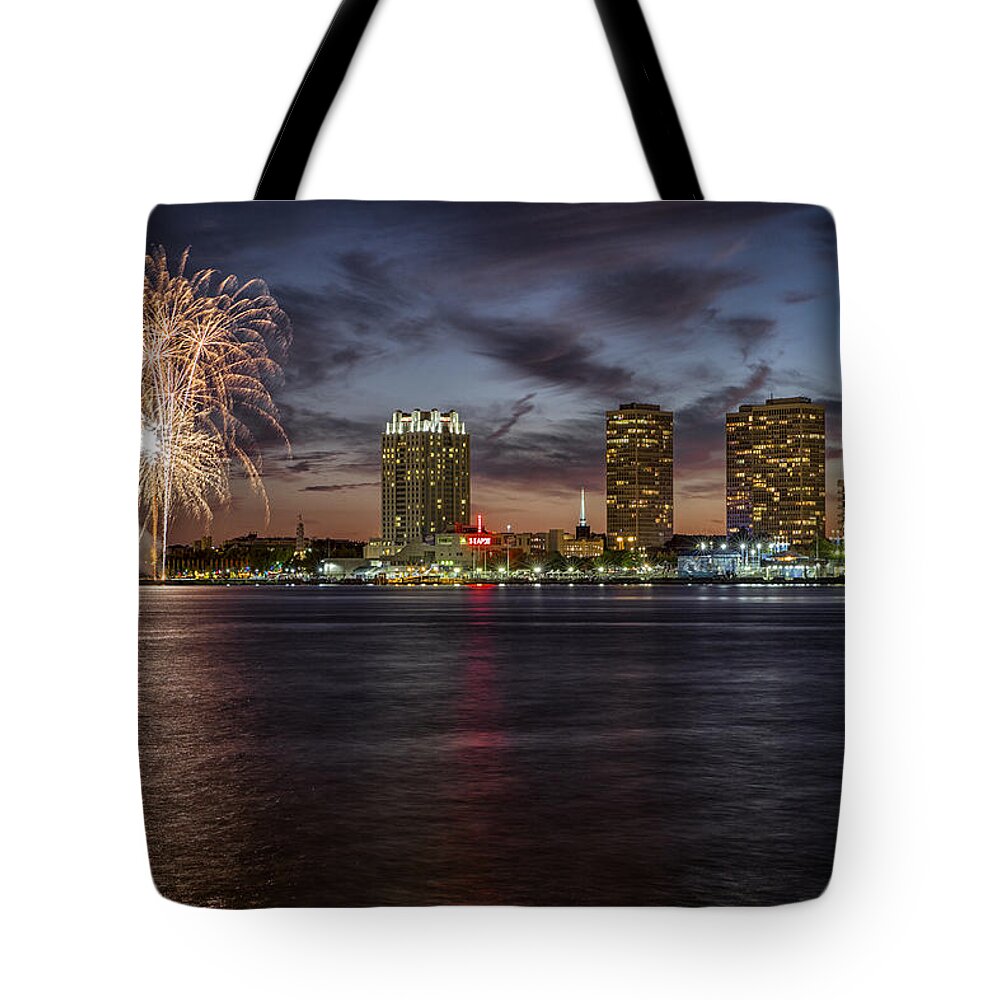 Fireworks Tote Bag featuring the photograph Fire in the sky by Rob Dietrich