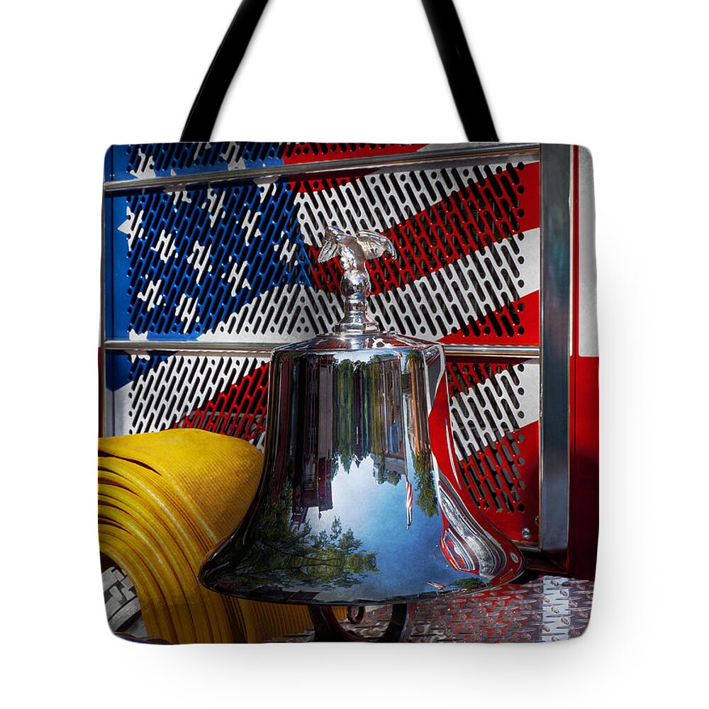 Fire Tote Bag featuring the photograph Fireman - Red Hot by Mike Savad