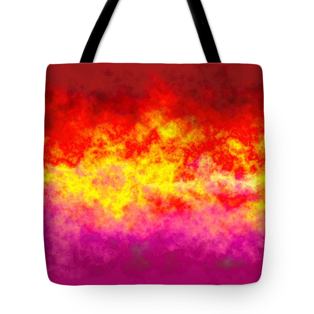 Abstract Tote Bag featuring the digital art Firestarter by Wendy J St Christopher