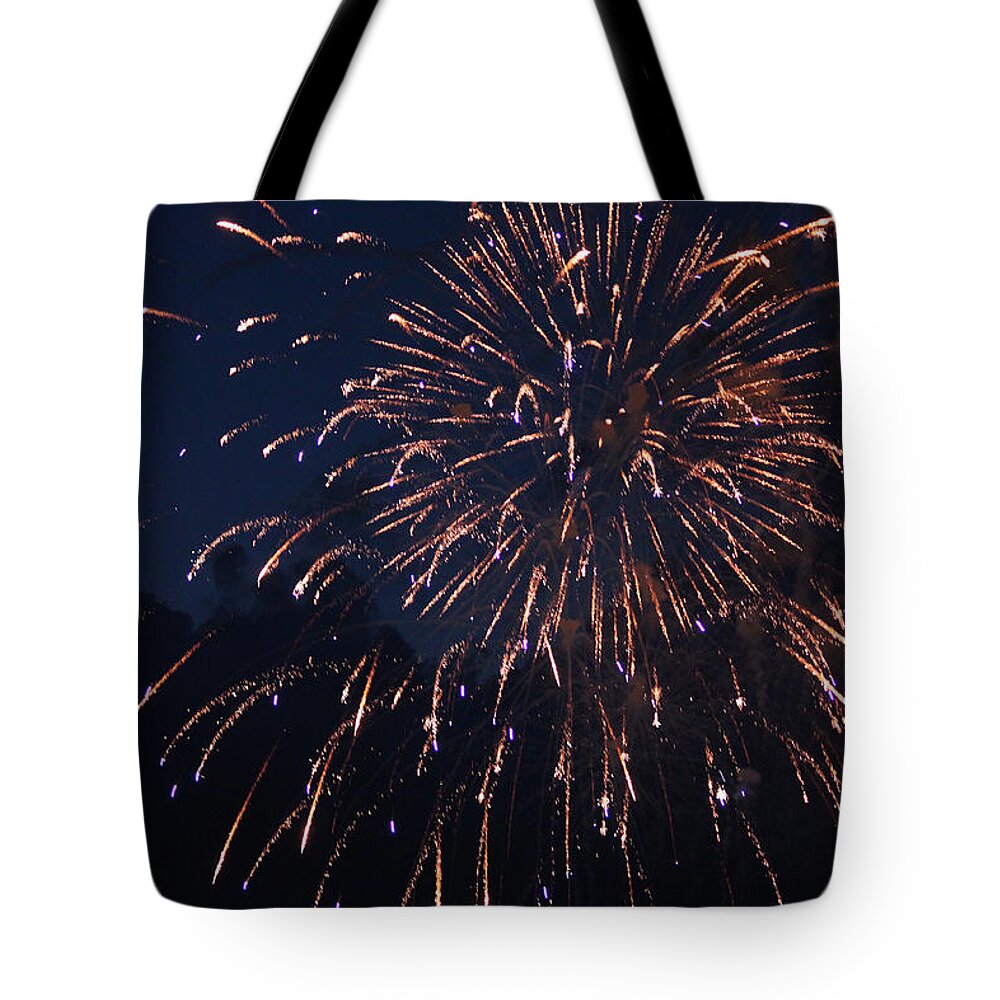 Photograph Tote Bag featuring the photograph Fireworks 2014 VII by Suzanne Gaff