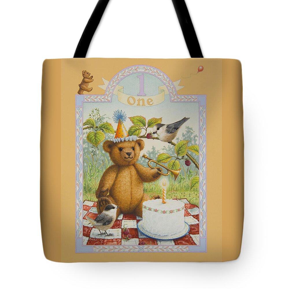 Birthday Tote Bag featuring the painting First Birthday by Lynn Bywaters