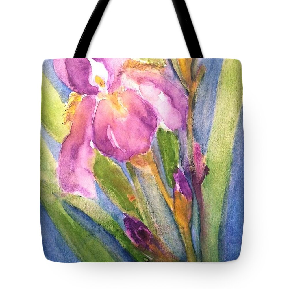 Owl Tote Bag featuring the painting First Bloom by Sherry Harradence