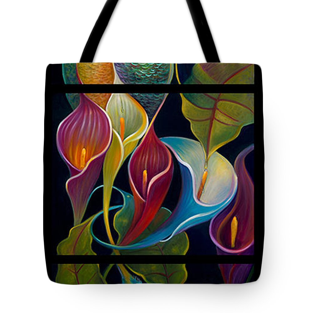 Bird Tote Bag featuring the painting First Flight - Triptych by Claudia Goodell