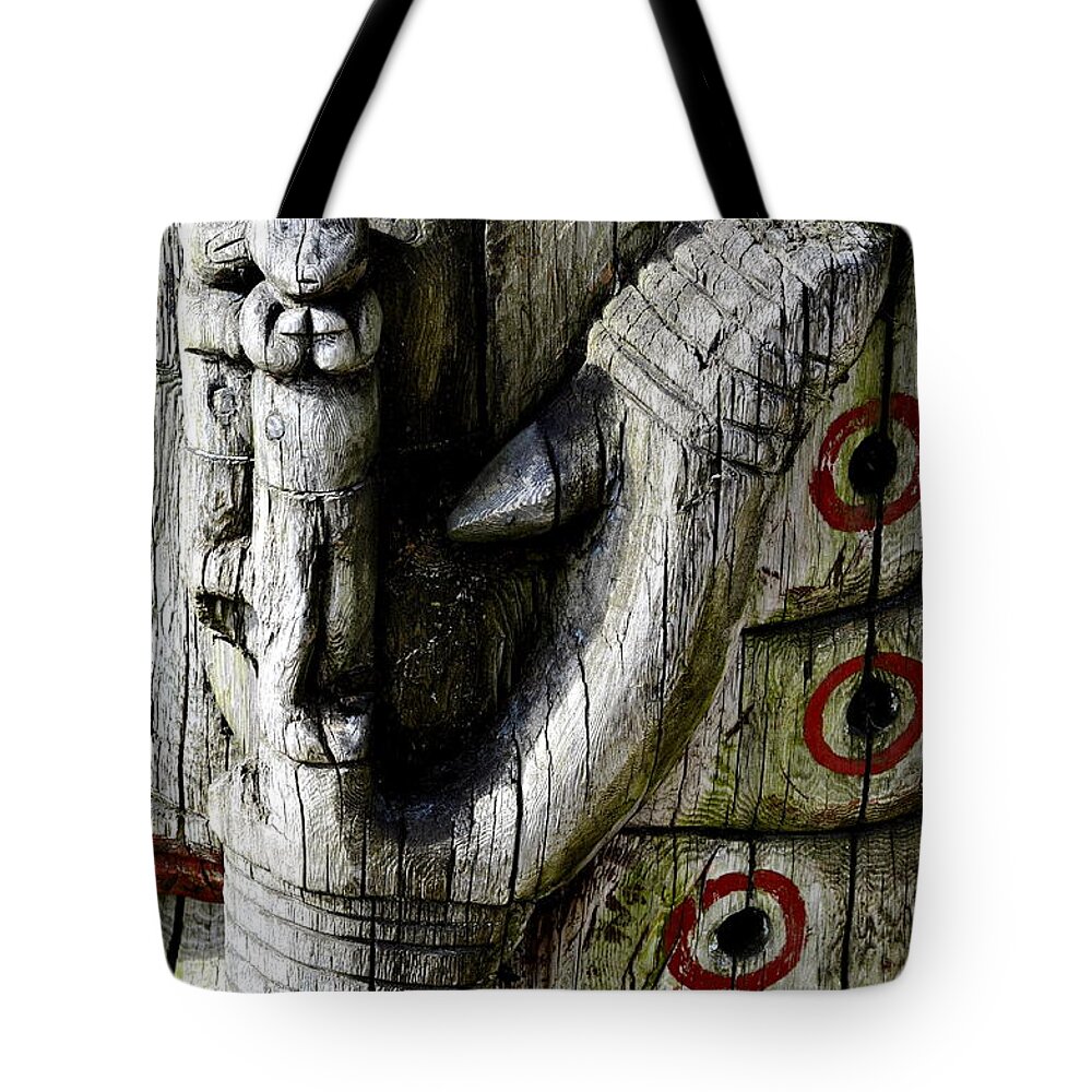 Totem Tote Bag featuring the photograph Fish Hook by Cathy Mahnke