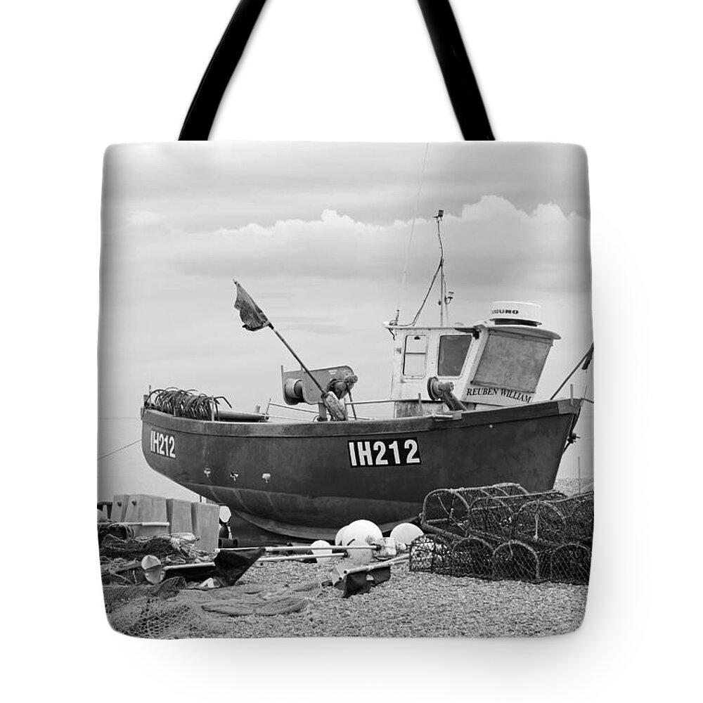 Fishing Boat Tote Bag featuring the photograph Fishing Boat by Julia Gavin