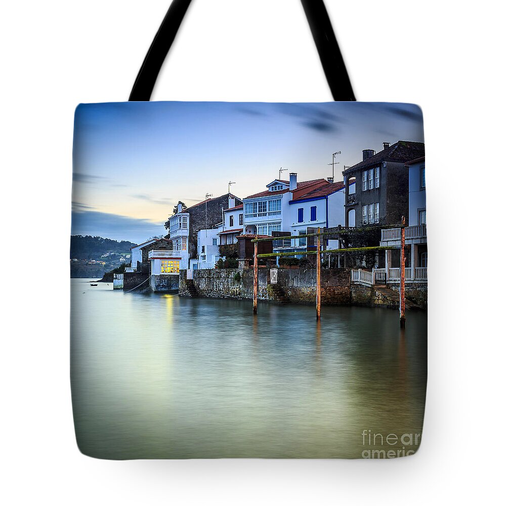 Ares Tote Bag featuring the photograph Fishing Town of Redes Galicia Spain by Pablo Avanzini