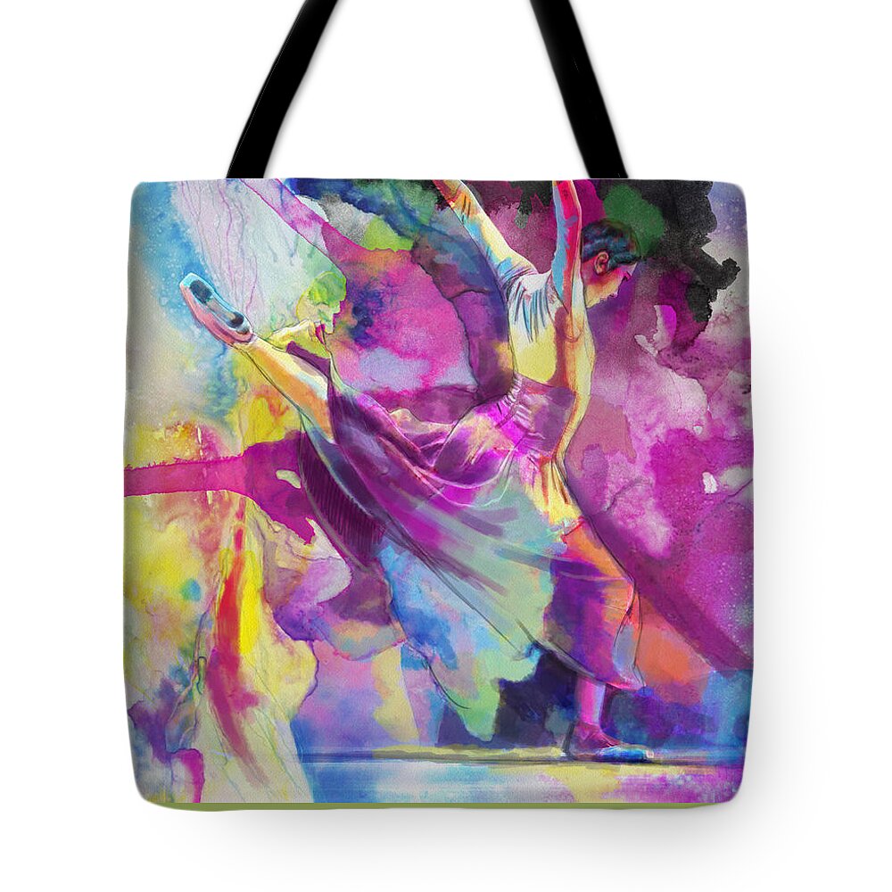 Jazz Tote Bag featuring the painting Flamenco Dancer by Catf