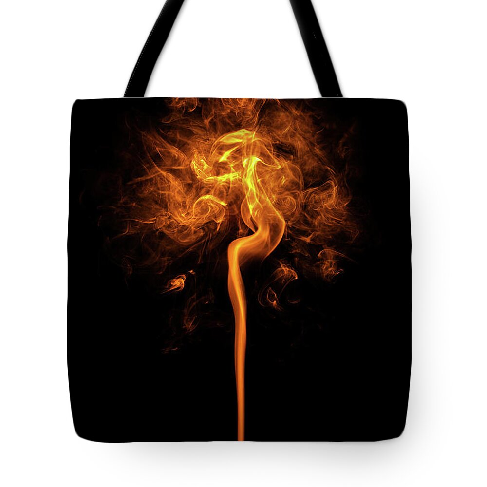 Inferno Tote Bag featuring the photograph Flames by Dem10