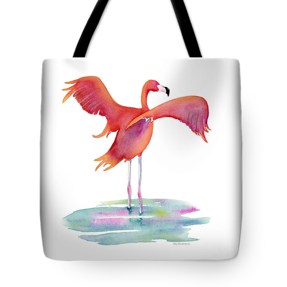 Flamingo Tote Bag featuring the painting Flamingo Wings by Amy Kirkpatrick