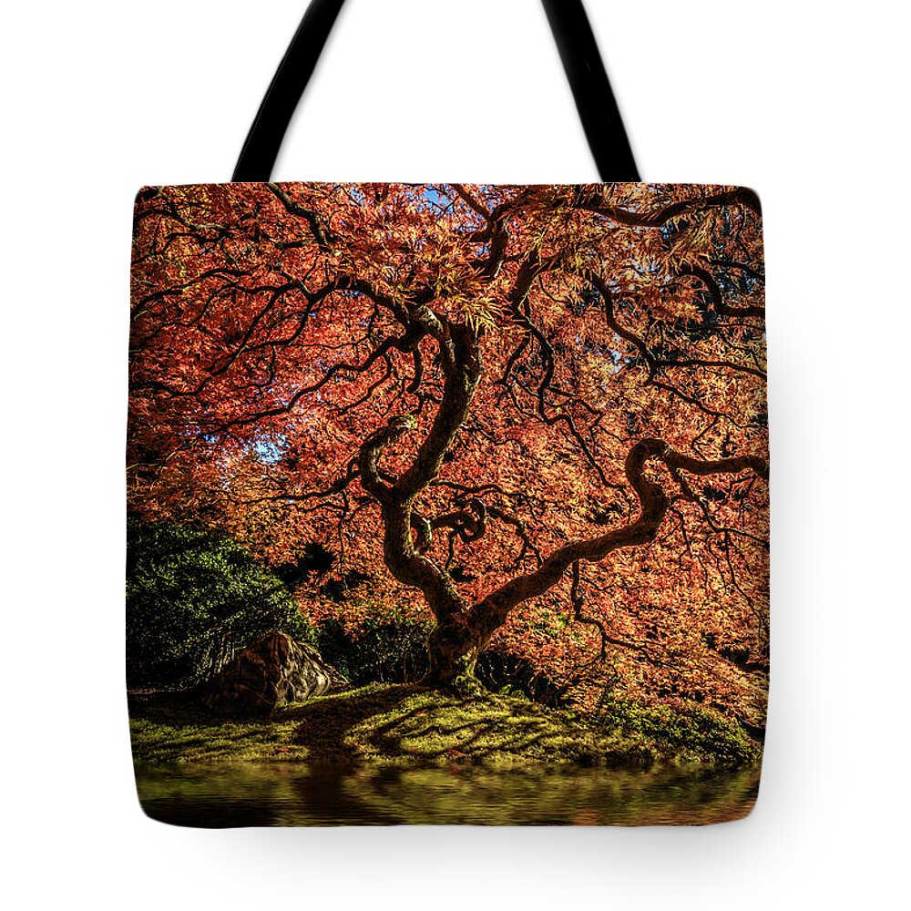 Flooded Garden Tote Bag featuring the photograph Flooded Garden by Wes and Dotty Weber