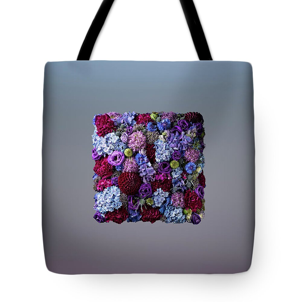 Tranquility Tote Bag featuring the photograph Floral Arrangement, Square Shape by Jonathan Knowles