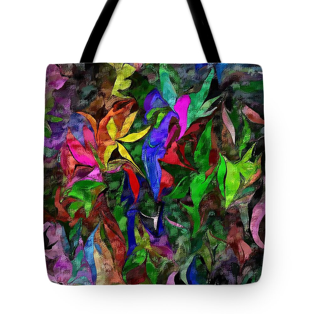 Fine Art Tote Bag featuring the digital art Floral Fantasy 012015 by David Lane