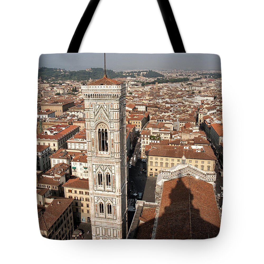 Architecture Art Tote Bag featuring the photograph Florence from the Top of Brunelleschi's Dome by Melany Sarafis