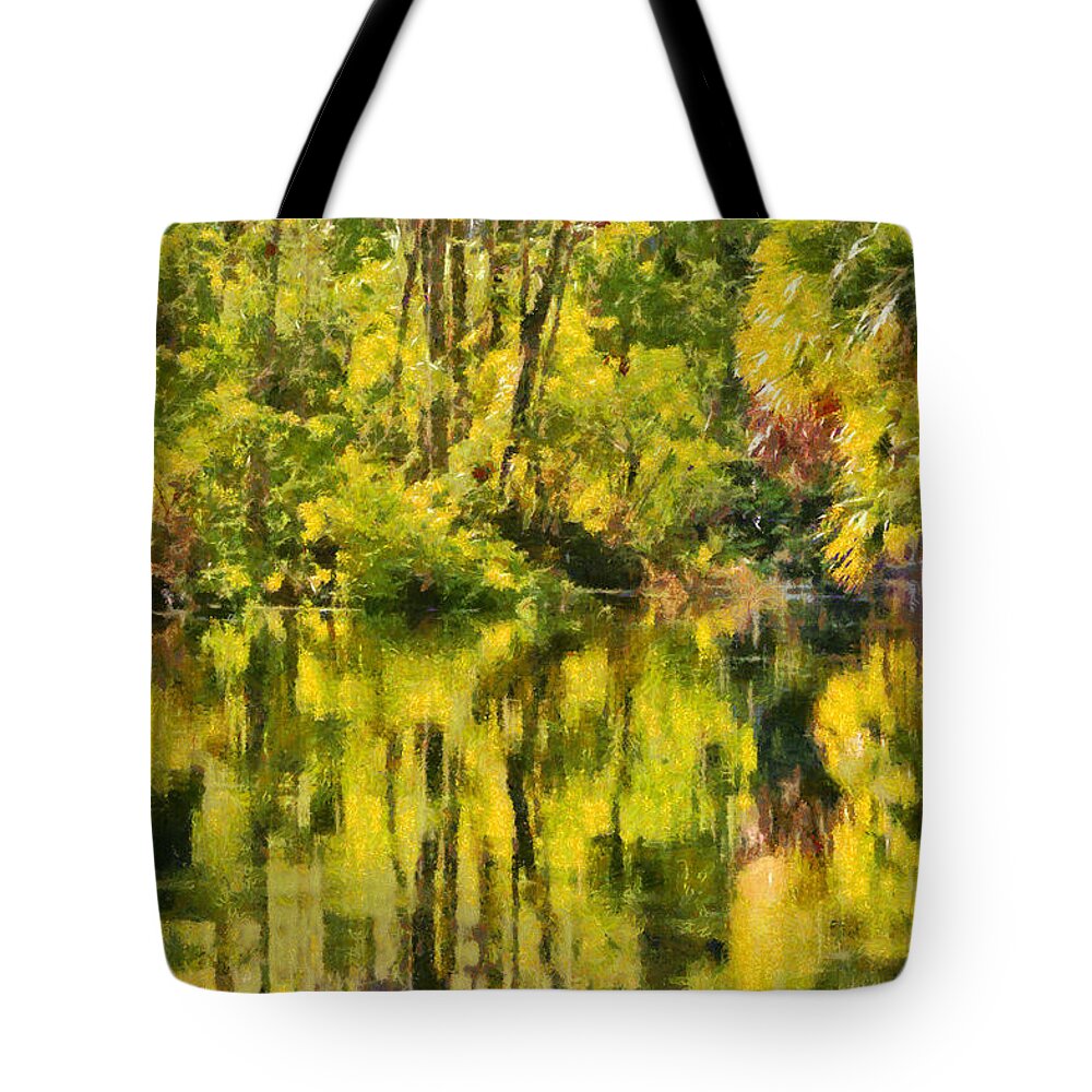 Silver Tote Bag featuring the painting Florida Jungle by Alexandra Till