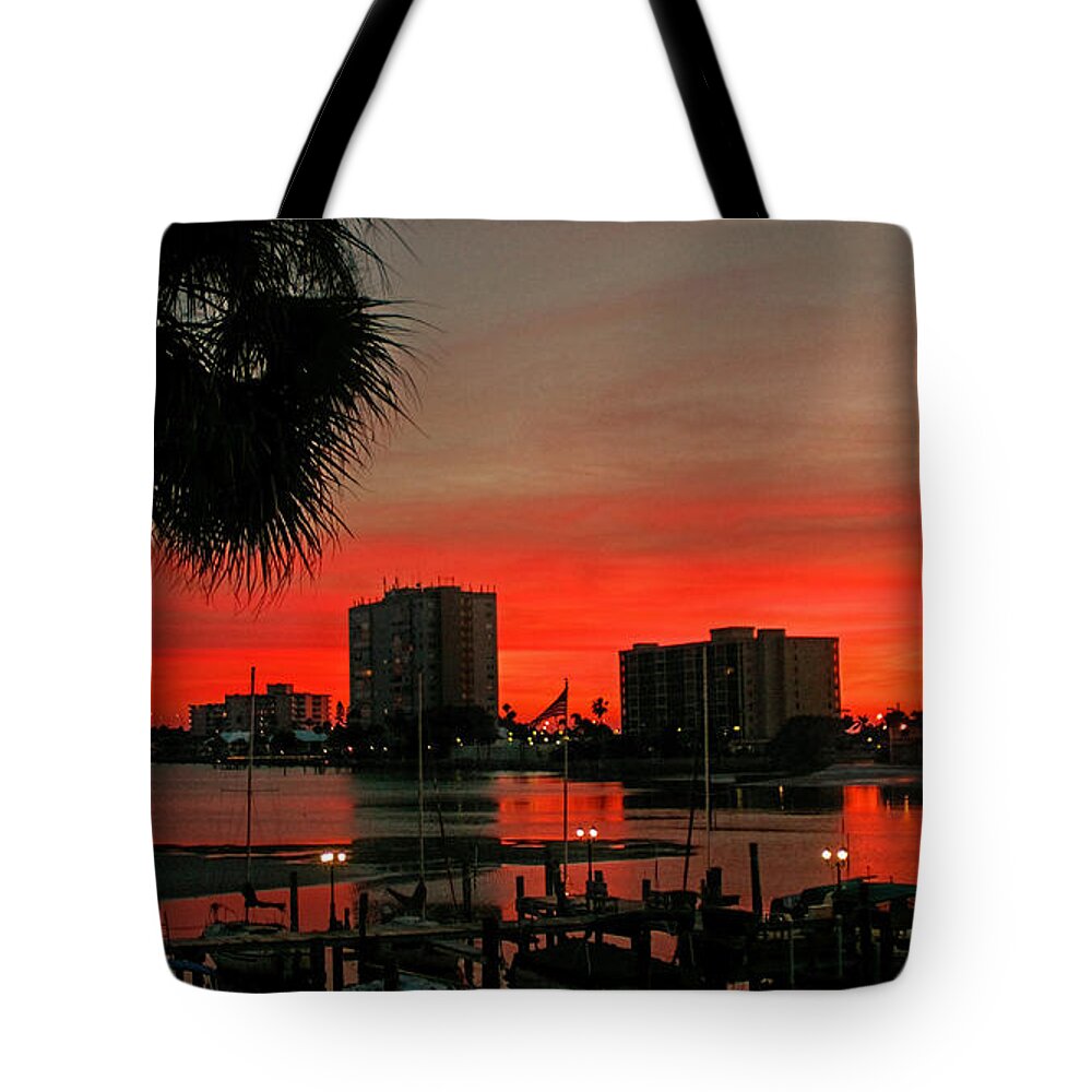 Sunset Tote Bag featuring the photograph Florida Sunset by Hanny Heim