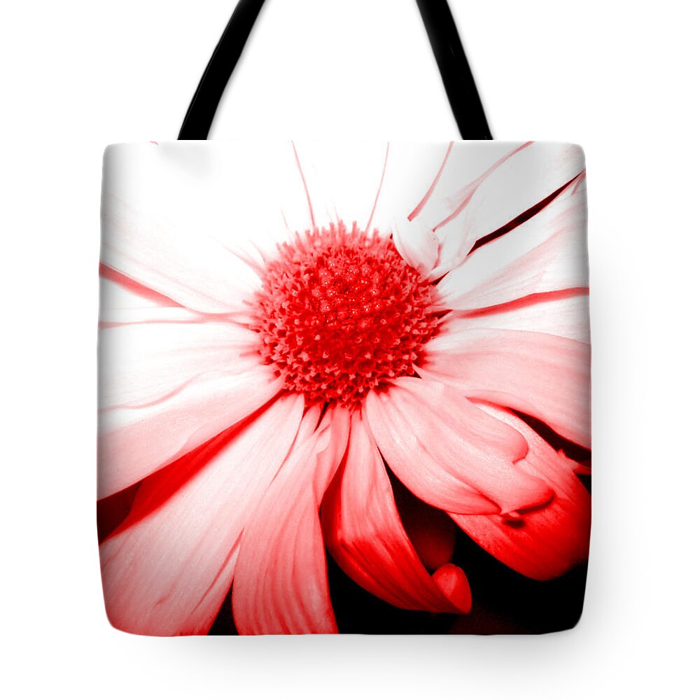 Flower Tote Bag featuring the digital art Created Pink Flower by Oksana Semenchenko