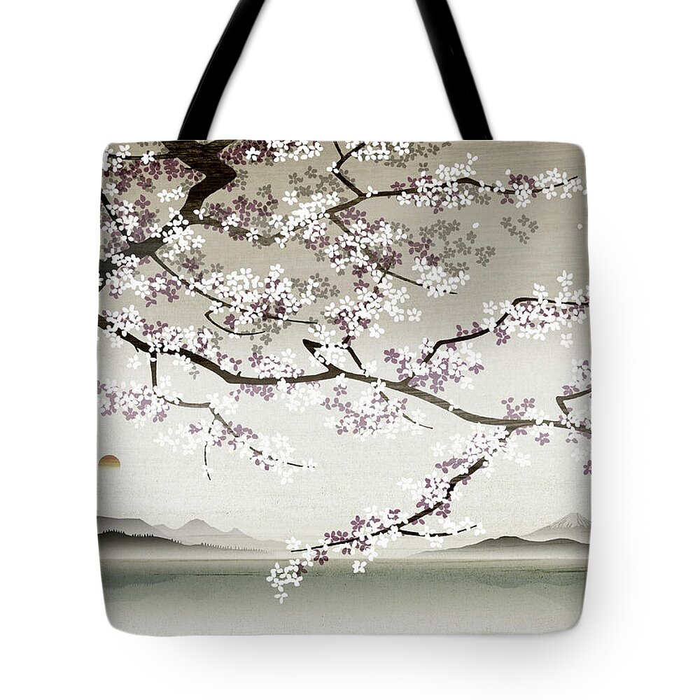 Asian Culture Tote Bag featuring the photograph Flower Blossom In Asian Landscape by Ikon Ikon Images