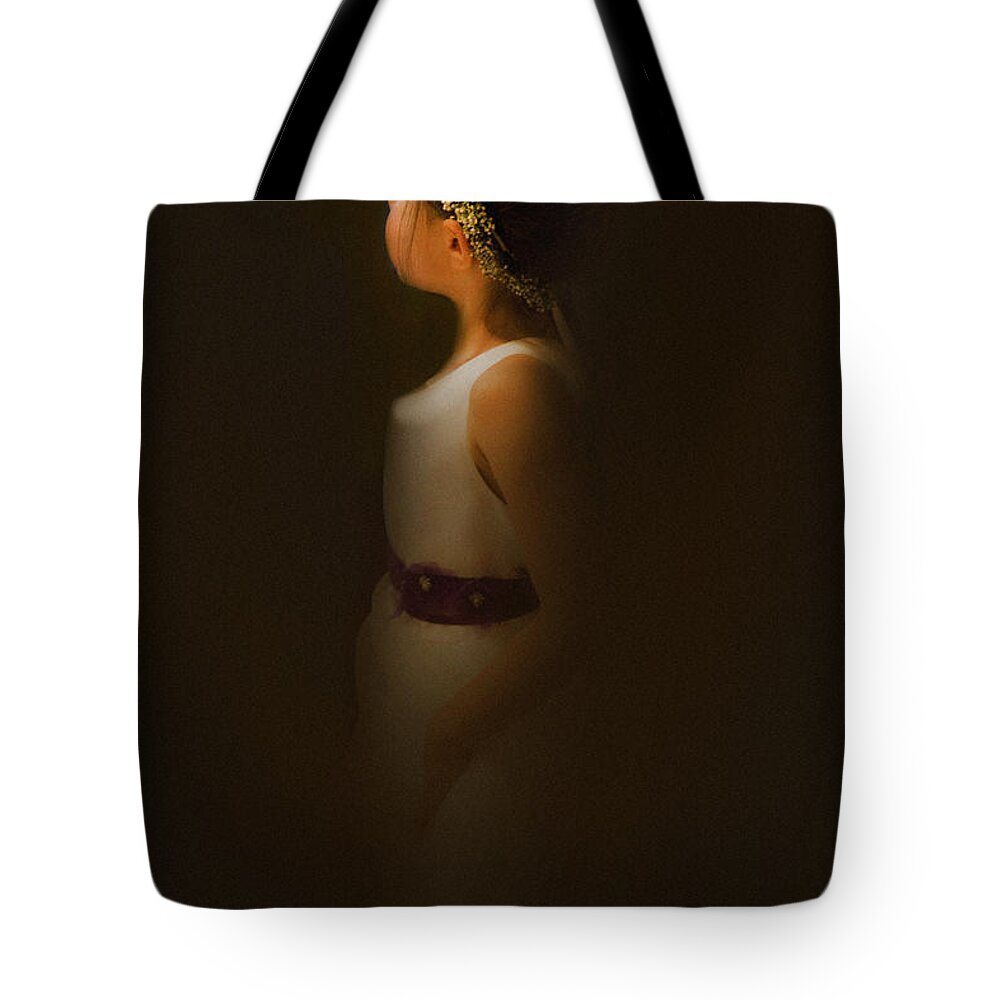 Flower Girl Tote Bag featuring the photograph Flower Girl by Theresa Tahara
