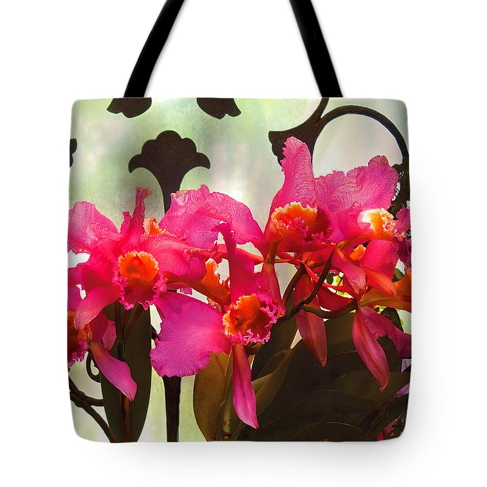 Orchid Tote Bag featuring the photograph Flower - Orchid - It's all in the presentation by Mike Savad