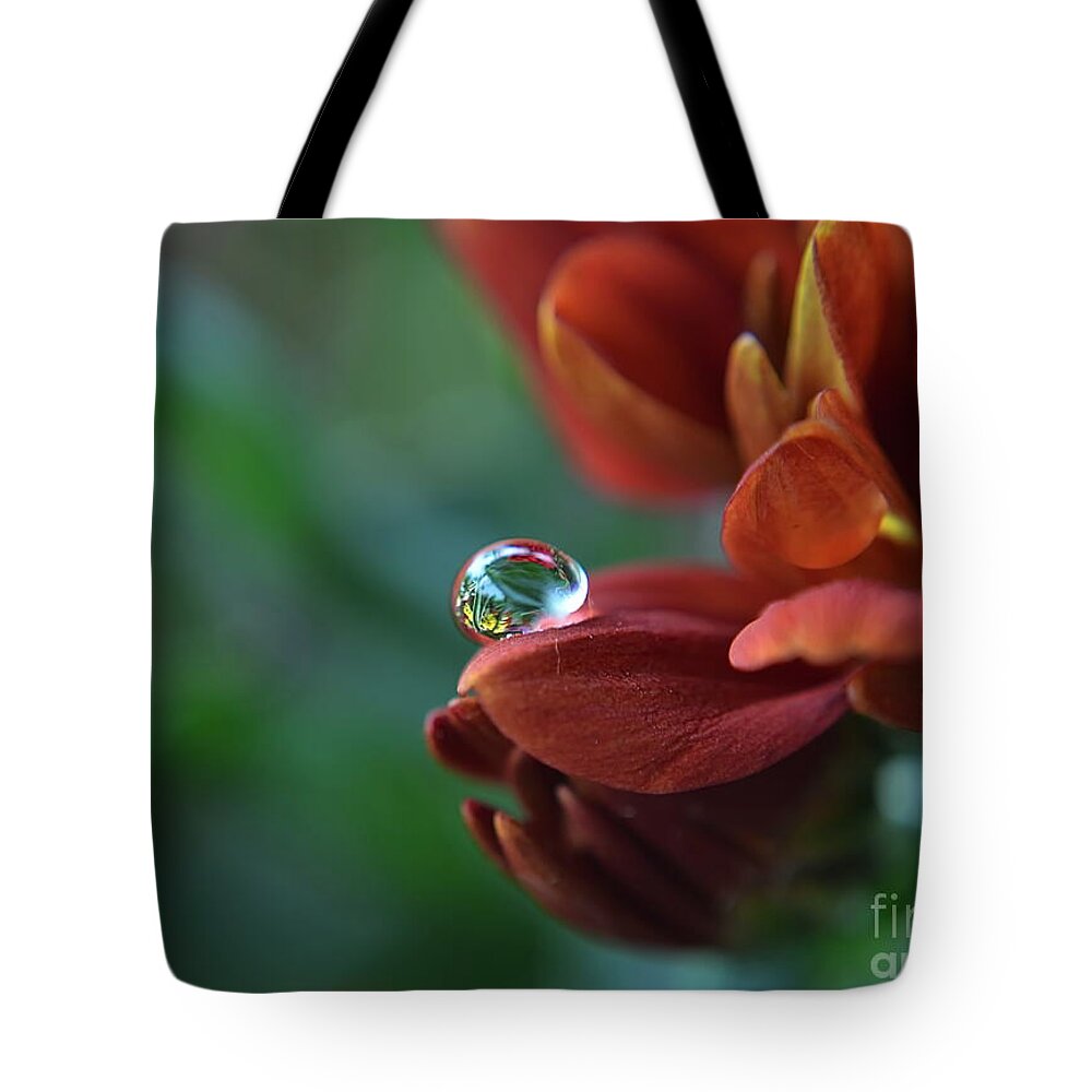 Abstract Tote Bag featuring the photograph Flower Reflection by Michelle Meenawong