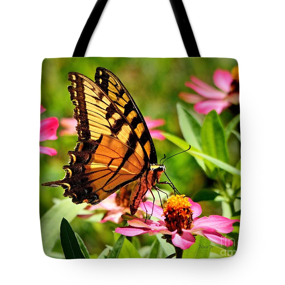 Nature Tote Bag featuring the photograph Flower With Wings by Nava Thompson